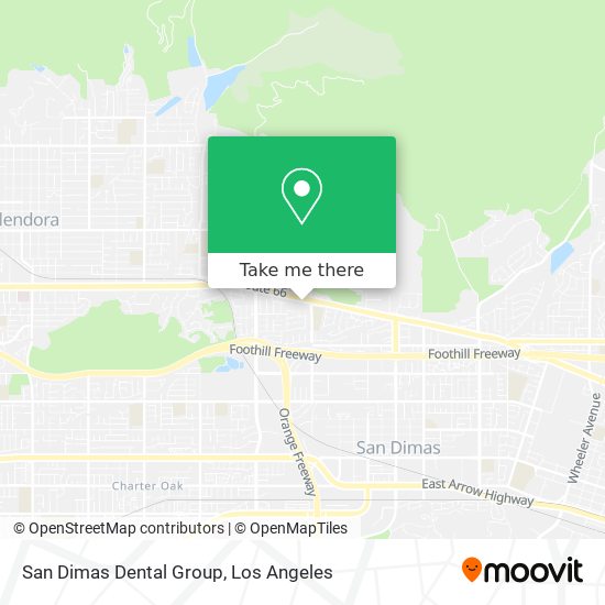 Mapa de San Dimas Dental Group