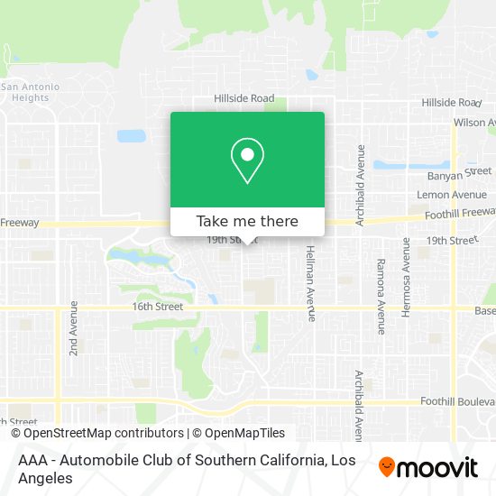 Mapa de AAA - Automobile Club of Southern California