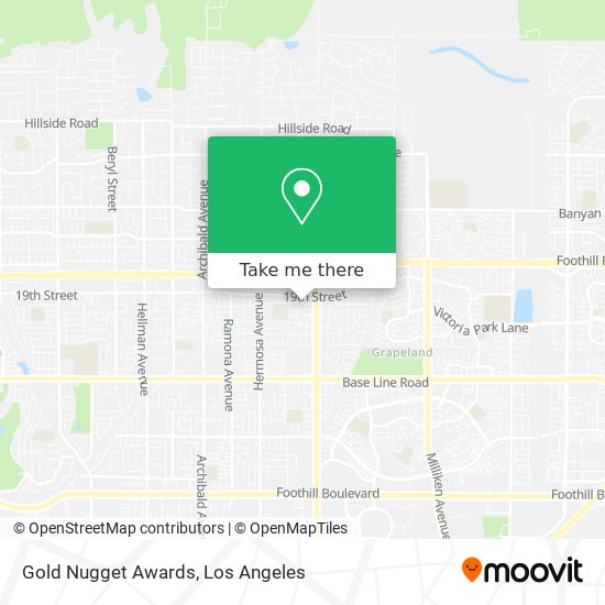 Gold Nugget Awards map