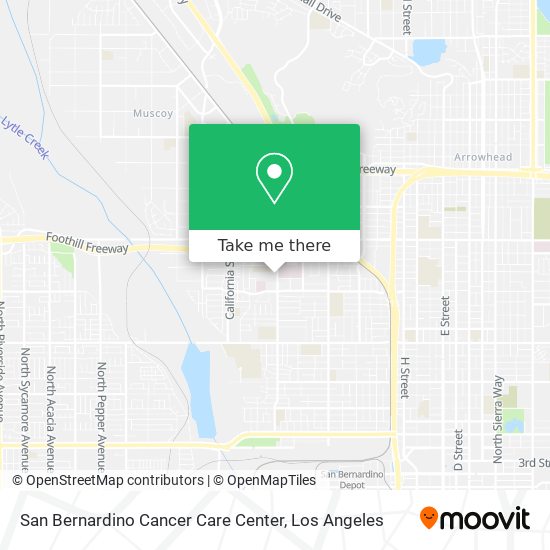 Mapa de San Bernardino Cancer Care Center