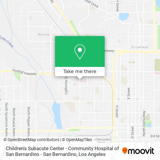 Mapa de Children's Subacute Center - Community Hospital of San Bernardino - San Bernardino