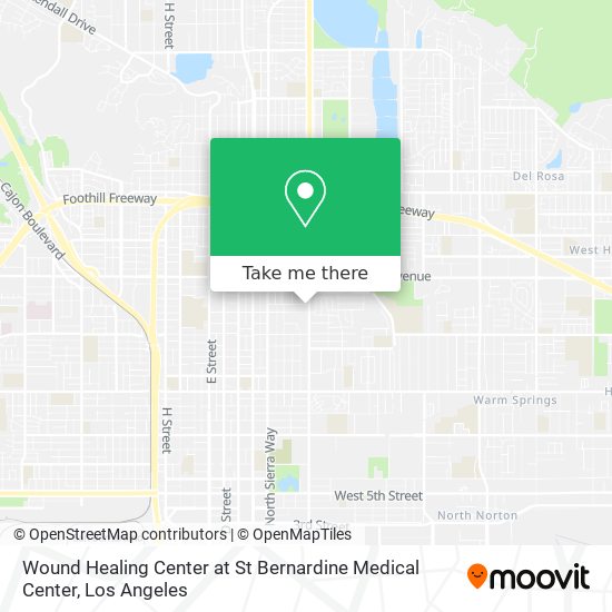 Wound Healing Center at St Bernardine Medical Center map