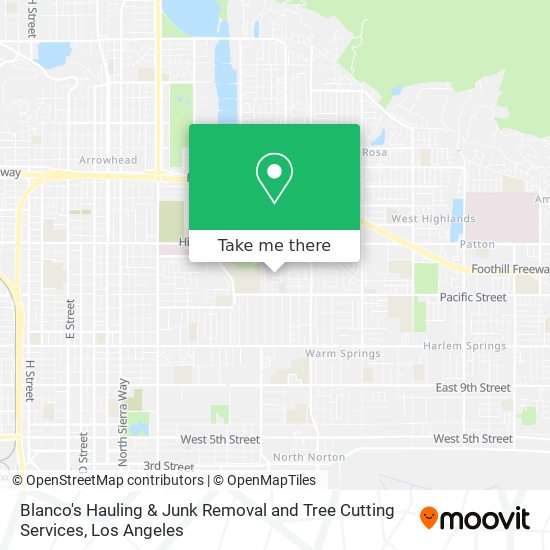 Mapa de Blanco's Hauling & Junk Removal and Tree Cutting Services