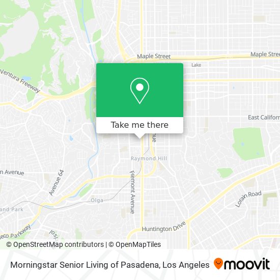 Morningstar Senior Living of Pasadena map