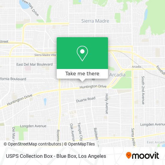 Mapa de USPS Collection Box - Blue Box