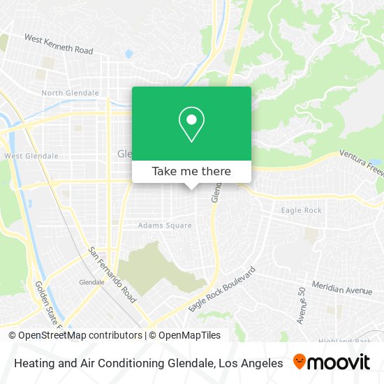 Heating and Air Conditioning Glendale map