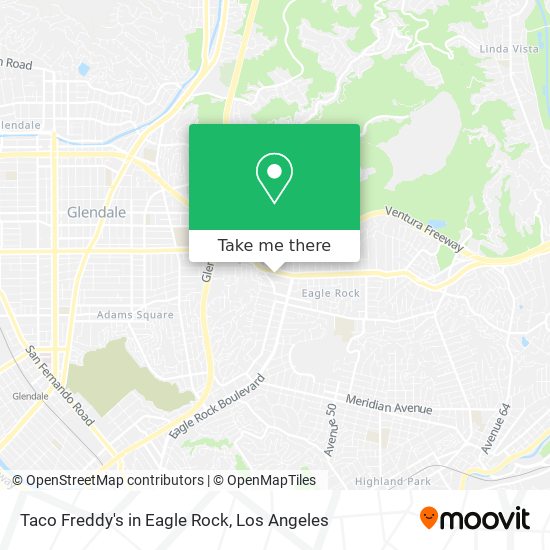 Taco Freddy's in Eagle Rock map