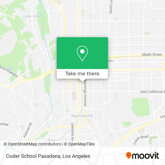 Mapa de Coder School Pasadena