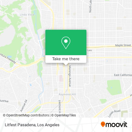 Mapa de Litfest Pasadena