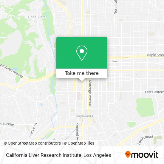 Mapa de California Liver Research Institute