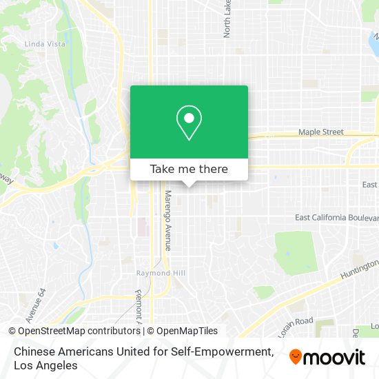Chinese Americans United for Self-Empowerment map