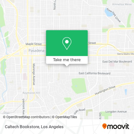 Caltech Bookstore map