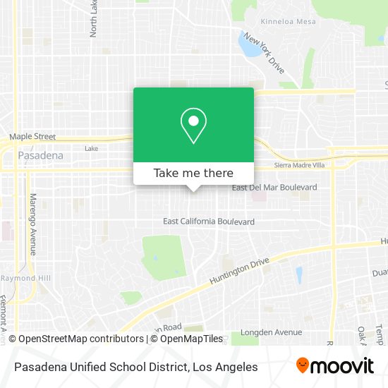 Mapa de Pasadena Unified School District