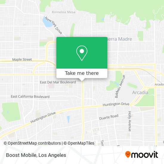 Mapa de Boost Mobile