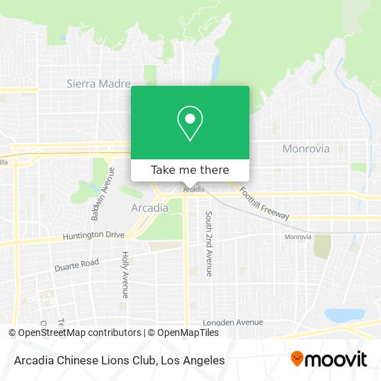 Arcadia Chinese Lions Club map