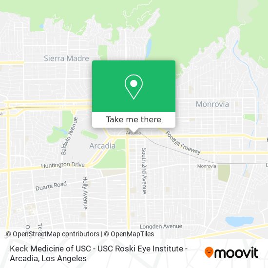 Mapa de Keck Medicine of USC - USC Roski Eye Institute - Arcadia