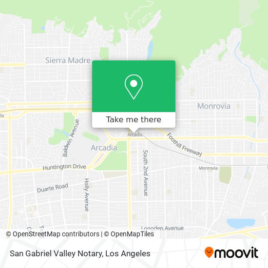 Mapa de San Gabriel Valley Notary