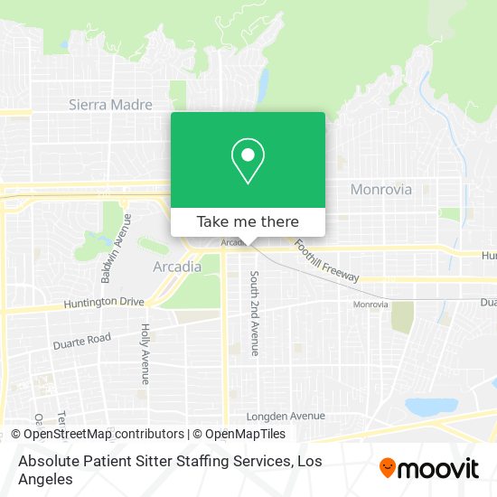 Mapa de Absolute Patient Sitter Staffing Services