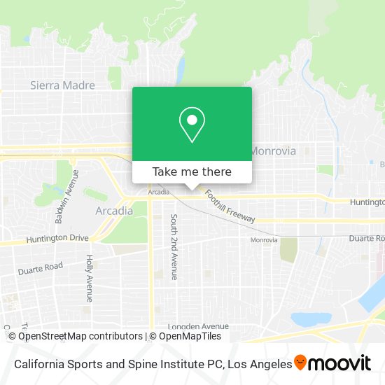 Mapa de California Sports and Spine Institute PC