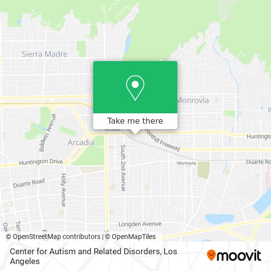 Center for Autism and Related Disorders map