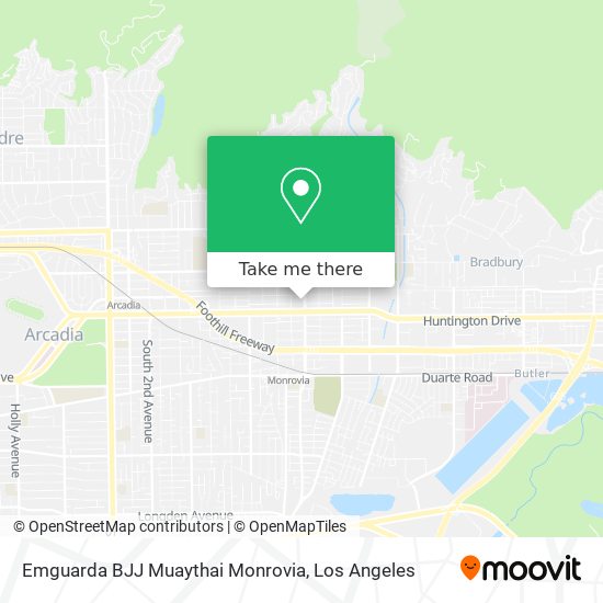 Emguarda BJJ Muaythai Monrovia map