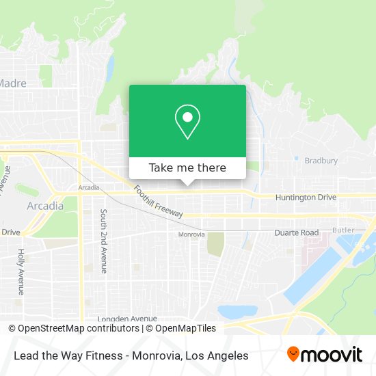 Lead the Way Fitness - Monrovia map