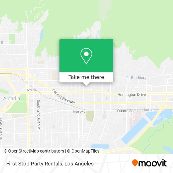 Mapa de First Stop Party Rentals
