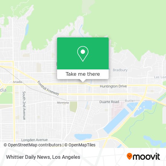 Whittier Daily News map