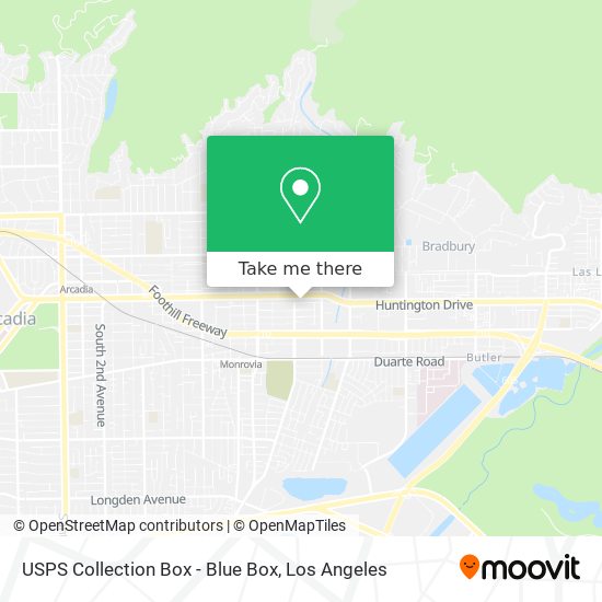 Mapa de USPS Collection Box - Blue Box