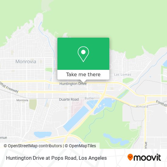 Huntington Drive at Pops Road map