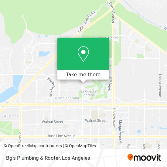 Bg's Plumbing & Rooter map