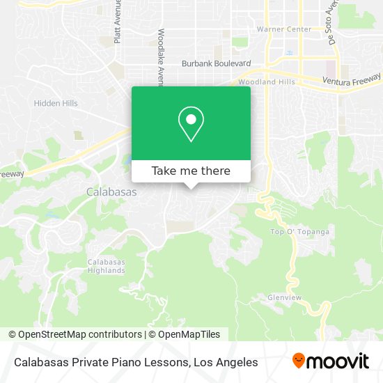 Mapa de Calabasas Private Piano Lessons