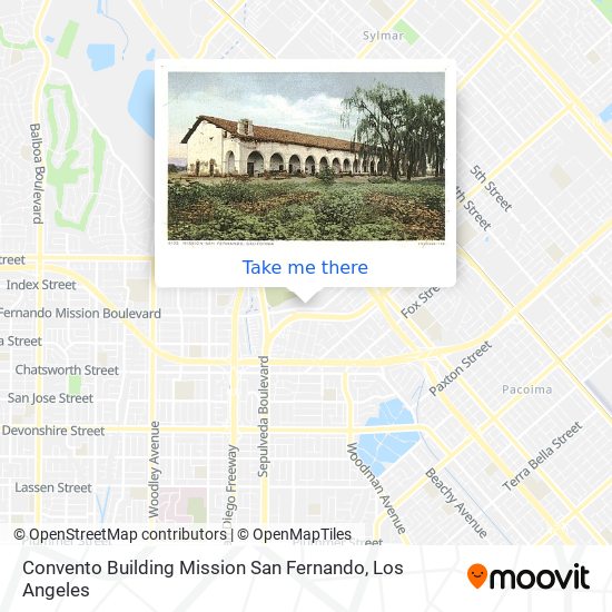 Mapa de Convento Building Mission San Fernando