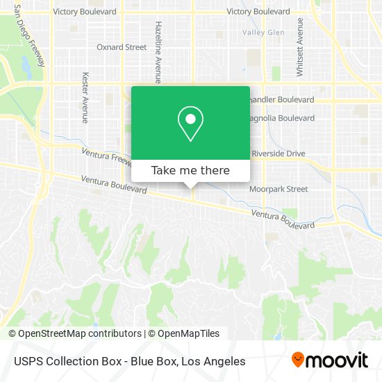 Mapa de USPS Collection Box - Blue Box