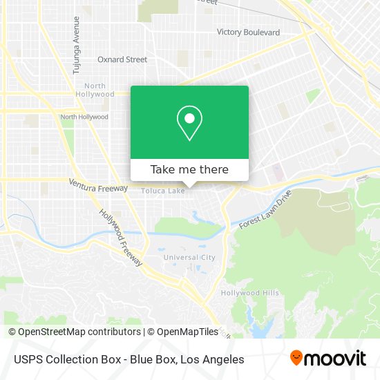 Mapa de USPS Collection Box - Blue Box