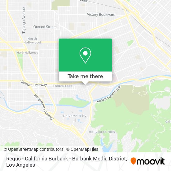 Mapa de Regus - California Burbank - Burbank Media District