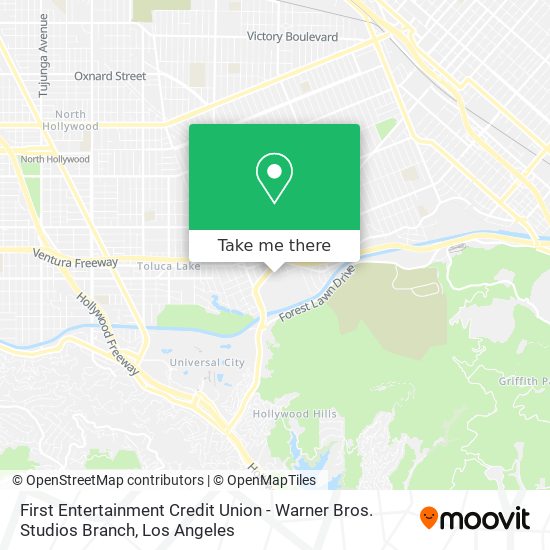 Mapa de First Entertainment Credit Union - Warner Bros. Studios Branch
