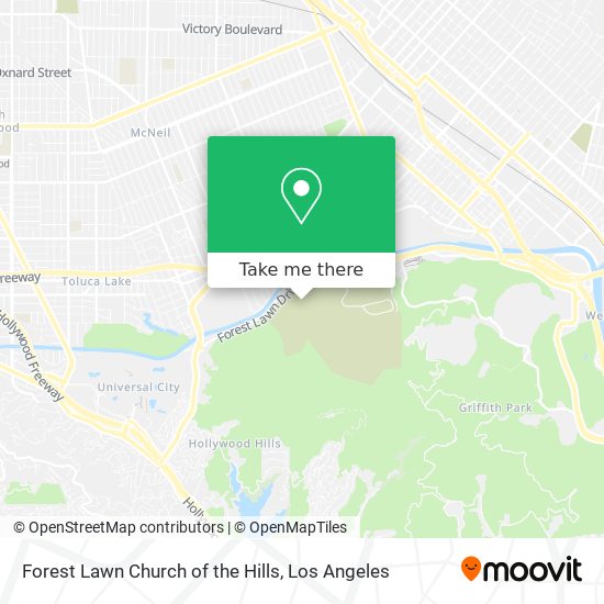 Forest Lawn Church of the Hills map
