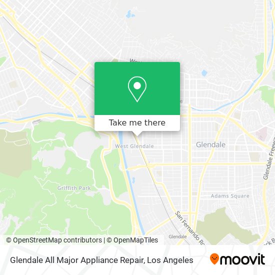 Glendale All Major Appliance Repair map