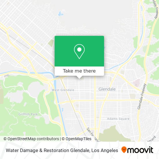 Water Damage & Restoration Glendale map