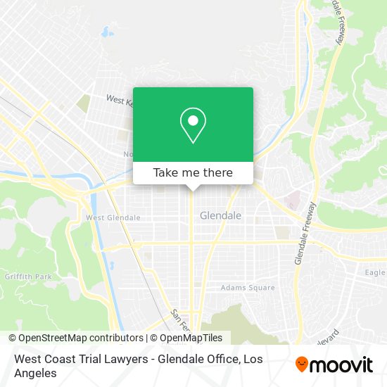 Mapa de West Coast Trial Lawyers - Glendale Office