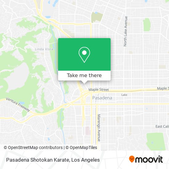 Mapa de Pasadena Shotokan Karate