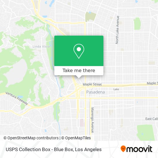 USPS Collection Box - Blue Box map