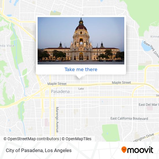 City of Pasadena map