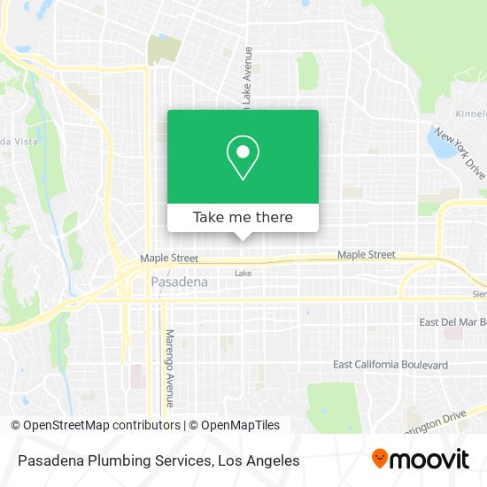 Pasadena Plumbing Services map