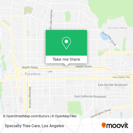 Specialty Tree Care map