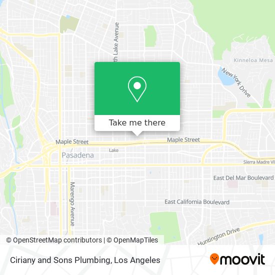 Ciriany and Sons Plumbing map