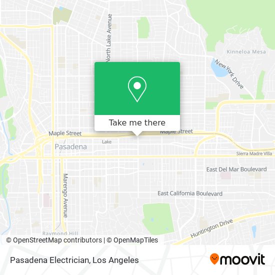 Pasadena Electrician map