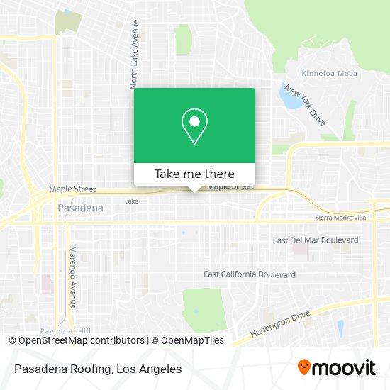 Pasadena Roofing map