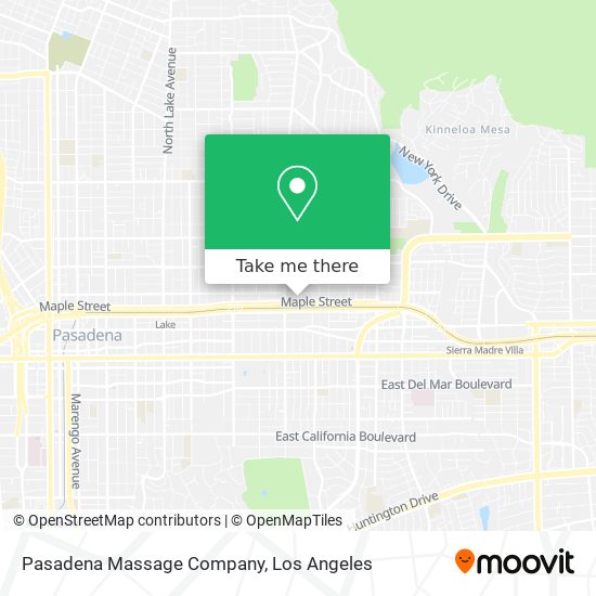 Pasadena Massage Company map